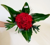 Bouquet 50 Rosas Ecuador en hojas decorativas